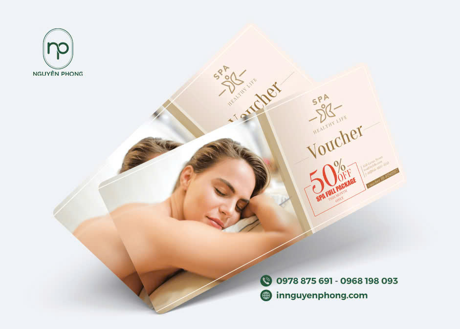 In voucher dành cho các ngành làm đẹp và chăm sóc sức khoẻ